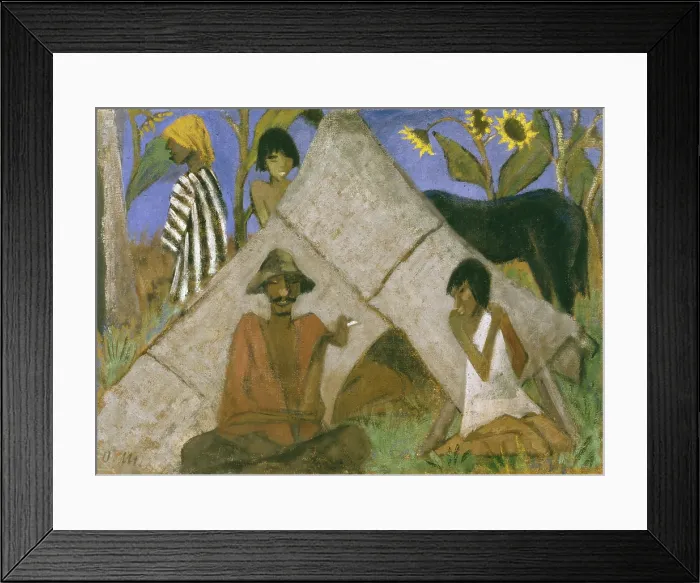 Framed Print : Gypsy Encampment, c1925. Creator: Otto Mueller Framed Print : Gypsy Encampment, c1925. Creator: Otto Mueller