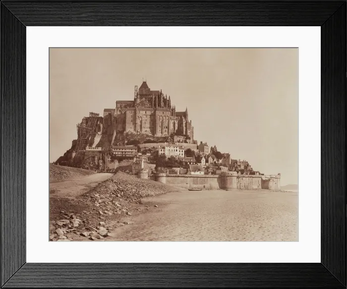 Framed Print : Mont Saint-Michel, between 1867 and 1870. Creator: Adolphe Braun Framed Print : Mont Saint-Michel, between 1867 and 1870. Creator: Adolphe Braun