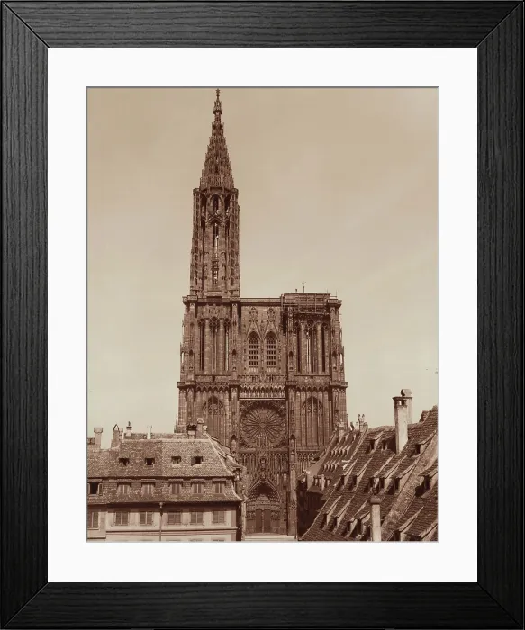Framed Print : Notre Dame Cathedral, Strasbourg, between 1867 and 1870. Creator: Adolphe Braun Framed Print : Notre Dame Cathedral, Strasbourg, between 1867 and 1870. Creator: Adolphe Braun