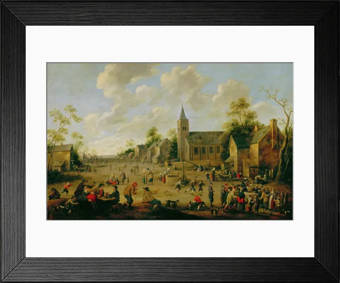 Framed Print : A Village Festival, c1645. Creator: Joost Cornelisz Droochsloot Framed Print : A Village Festival, c1645. Creator: Joost Cornelisz Droochsloot