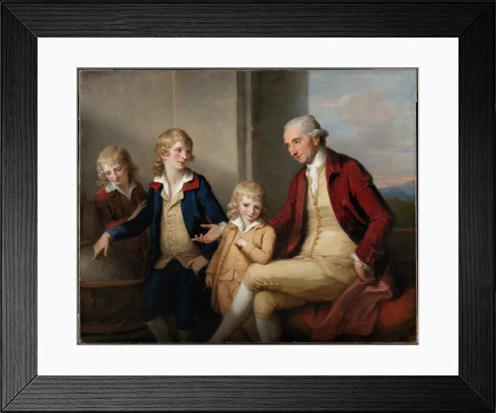 Framed Print : Mr. Joseph May and His Sons, Thomas Charles, Joseph and John, 1780. Creator: Angelica Kauffman Framed Print : Mr. Joseph May and His Sons, Thomas Charles, Joseph and John, 1780. Creator: Angelica Kauffman
