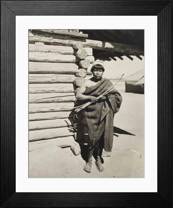 Framed Print : Untitled (man holding bow and arrow, New Mexico), c.between 1920 and 1940. Creator: Guillermo Bravo Framed Print : Untitled (man holding bow and arrow, New Mexico), c.between 1920 and 1940. Creator: Guillermo Bravo