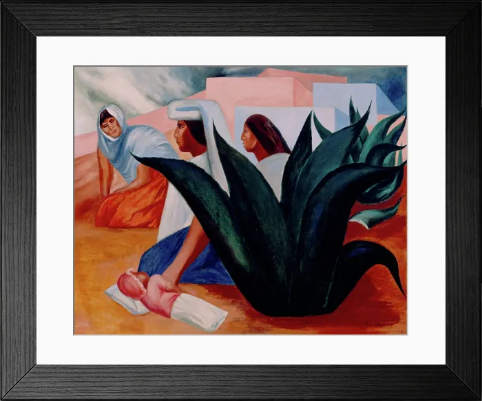 Framed Print : Mexican Pueblo, 1932. Creator: Jose Clemente Orozco