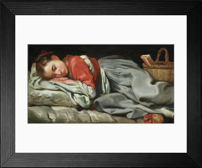 Framed Print : Young Girl Sleeping, c.between 1655 and 1660. Creator: Bernhard Keil Framed Print : Young Girl Sleeping, c.between 1655 and 1660. Creator: Bernhard Keil