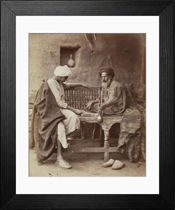 Framed Print : Egyptian Men, 1876. Creator: Anon Framed Print : Egyptian Men, 1876. Creator: Anon