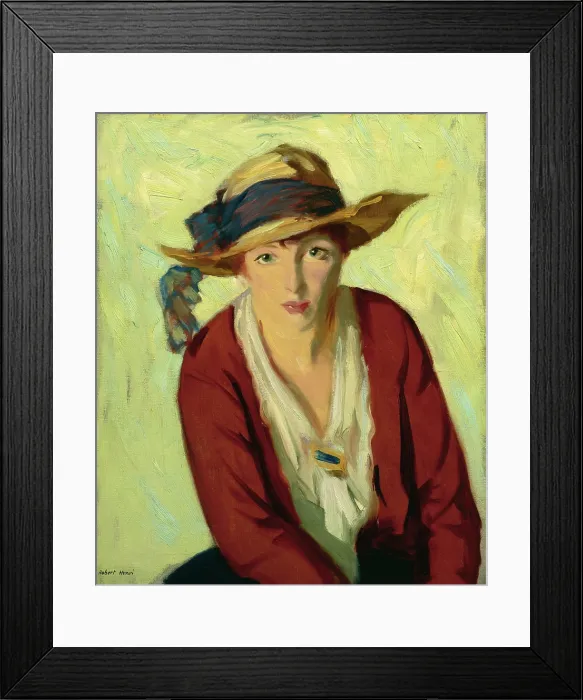 Framed Print : The Beach Hat, 1914. Creator: Robert Henri Framed Print : The Beach Hat, 1914. Creator: Robert Henri