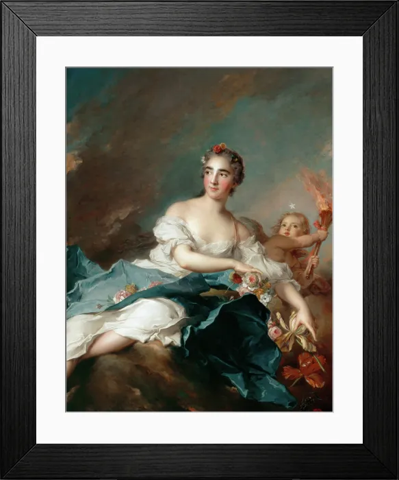 Framed Print : The Countess de Brac as Aurora, 1741. Creator: Jean-Marc Nattier Framed Print : The Countess de Brac as Aurora, 1741. Creator: Jean-Marc Nattier