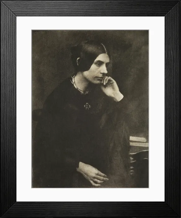 Framed Print : Lady in Black, between 1843 and 1847. Creator: David Octavius Hill Framed Print : Lady in Black, between 1843 and 1847. Creator: David Octavius Hill