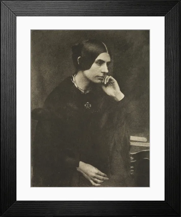 Framed Print : Lady in Black, between 1843 and 1847; from Camera Work, January 1912, . Creator: Unknown Framed Print : Lady in Black, between 1843 and 1847; from Camera Work, January 1912, . Creator: Unknown