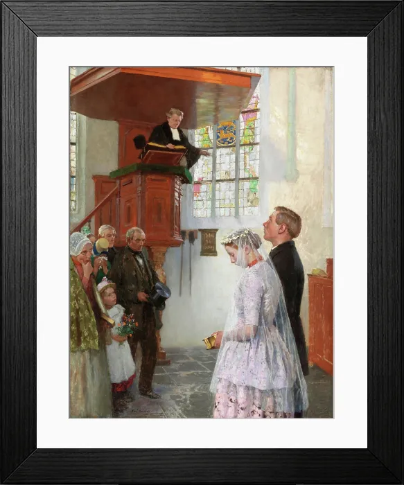 Framed Print : The Wedding, c1900. Creator: Gari Melchers Framed Print : The Wedding, c1900. Creator: Gari Melchers