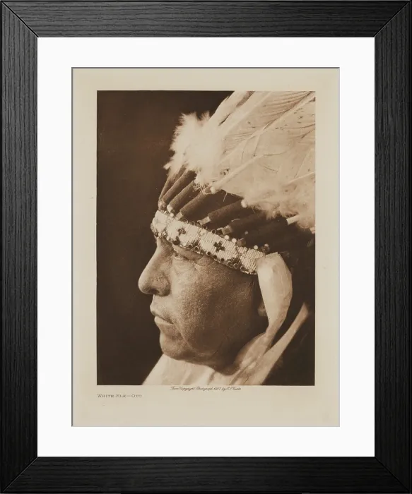 Framed Print : White Elk, Oto, 1927. Creator: Edward Sheriff Curtis Framed Print : White Elk, Oto, 1927. Creator: Edward Sheriff Curtis
