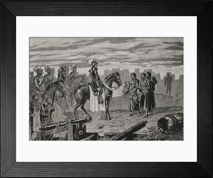 Framed Print : Catalan Civil War (1462-1472): Surrender of the city of Gerona (Girona)...1 June 1469 (1890). Creator: Joan Serra y Pausas Framed Print : Catalan Civil War (1462-1472): Surrender of the city of Gerona (Girona)...1 June 1469 (1890). Creator: Joan Serra y Pausas