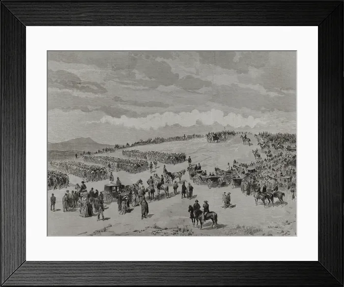 Framed Print : Military drill at Dehesa de los Carabancheles, Madrid, Spain, 3 November 1878. Creator: Bernardo Rico Framed Print : Military drill at Dehesa de los Carabancheles, Madrid, Spain, 3 November 1878. Creator: Bernardo Rico