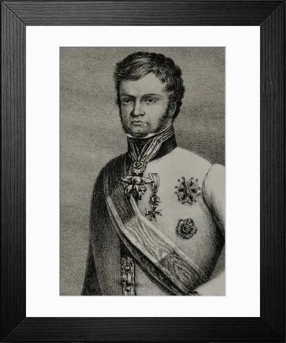 Framed Print : Leopold II, (1797-1870), Grand Duke of Tuscany (1824-1859), 1852. Detail. Creator: Julio Donon Framed Print : Leopold II, (1797-1870), Grand Duke of Tuscany (1824-1859), 1852. Detail. Creator: Julio Donon