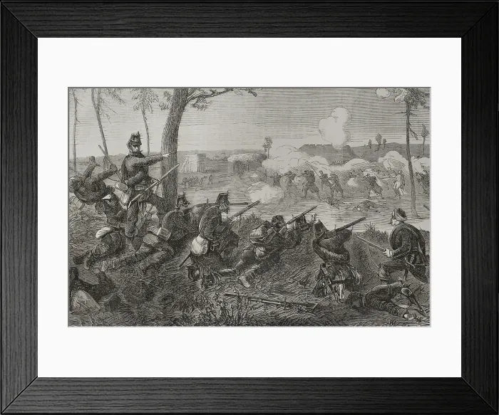 Framed Print : Siege of Paris: Skirmishes between the Prussian outposts encircling Paris and the besieged, 1871. Creator: Tomas Carlos Capuz Framed Print : Siege of Paris: Skirmishes between the Prussian outposts encircling Paris and the besieged, 1871. Creator: Tomas Carlos Capuz