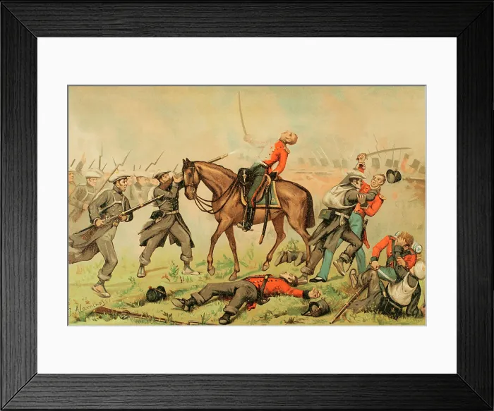 Framed Print : First Carlist War, (1833-1840): Battle of Oriamendi (16 March 1837), 1890. Creator: Juan Alaminos Framed Print : First Carlist War, (1833-1840): Battle of Oriamendi (16 March 1837), 1890. Creator: Juan Alaminos