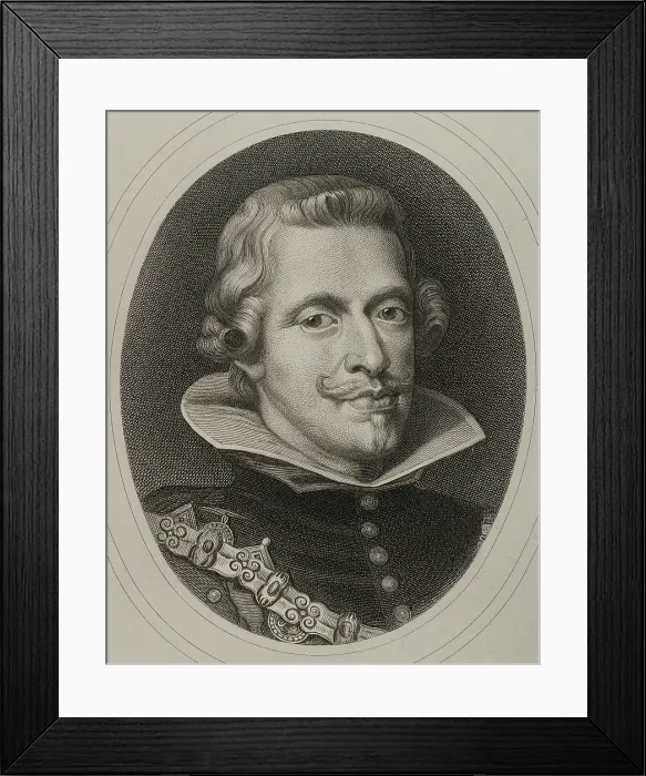 Framed Print : Philip IV, (1605-1665). King of Spain (1621-1665), 1879. Creators: Magin Pujadas, Alphonse Charles Masson Framed Print : Philip IV, (1605-1665). King of Spain (1621-1665), 1879. Creators: Magin Pujadas, Alphonse Charles Masson