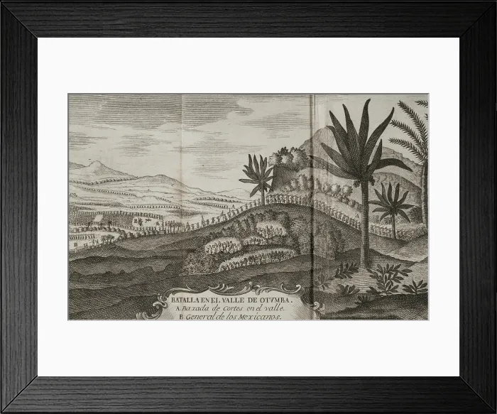 Framed Print : Battle of Otumba, (7th July 7, 1520): Cortes forces descending into the valley where the... 1771 Framed Print : Battle of Otumba, (7th July 7, 1520): Cortes forces descending into the valley where the... 1771
