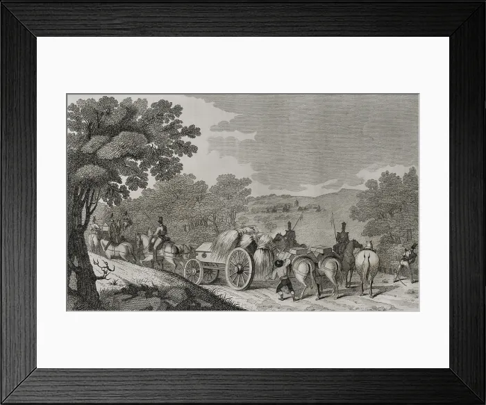 Framed Print : First Carlist War, (1833-1840): Driving a convoy, 1842. Creator: Pedro Celestino Mare Framed Print : First Carlist War, (1833-1840): Driving a convoy, 1842. Creator: Pedro Celestino Mare