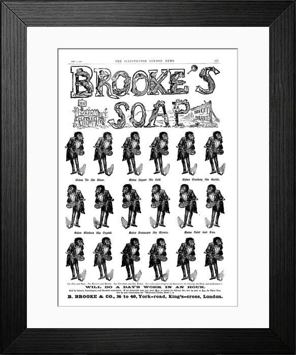 Framed Print : Advertisement for Brooke's Soap, 1890. Creator: Unknown Framed Print : Advertisement for Brooke's Soap, 1890. Creator: Unknown