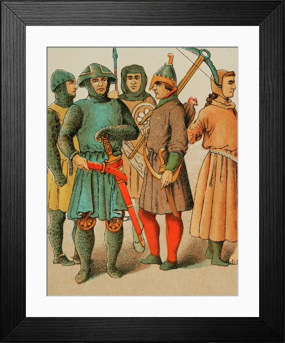 Framed Print : Warriors, 1200, (1884). Creator: Unknown Framed Print : Warriors, 1200, (1884). Creator: Unknown