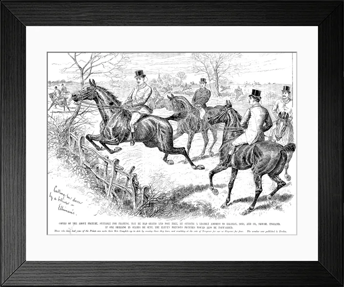Framed Print : Advertisement for Elliman's Embrocation: Cutting-Em down by a believer in Elliman's, 1890 Framed Print : Advertisement for Elliman's Embrocation: Cutting-Em down by a believer in Elliman's, 1890