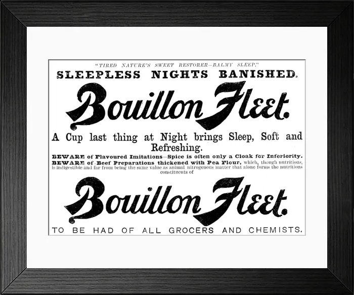 Framed Print : Advertisement for Bouillon Fleet, 1890. Creator: Unknown Framed Print : Advertisement for Bouillon Fleet, 1890. Creator: Unknown