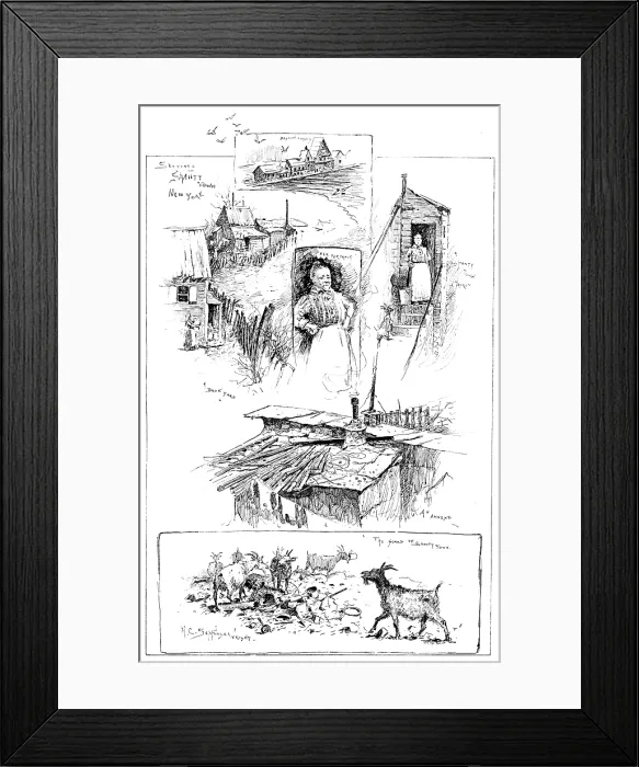 Framed Print : America revisited by our Special Artist, 1890. Creator: Unknown Framed Print : America revisited by our Special Artist, 1890. Creator: Unknown