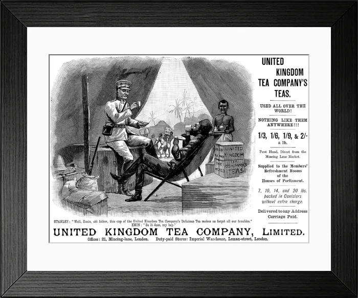 Framed Print : Advertisement for United Kingdom Tea Company, Limited, 1890. Creator: Unknown Framed Print : Advertisement for United Kingdom Tea Company, Limited, 1890. Creator: Unknown