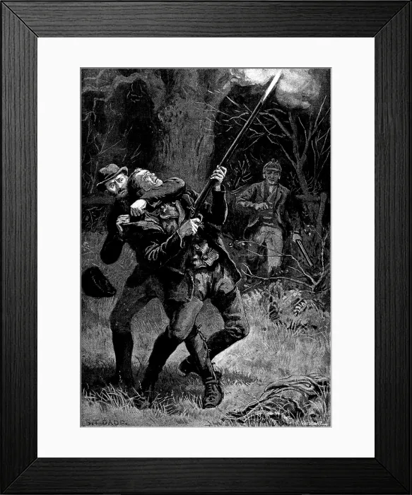 Framed Print : Trapped!, 1890. Creator: Waterlow & Sons Framed Print : Trapped!, 1890. Creator: Waterlow & Sons