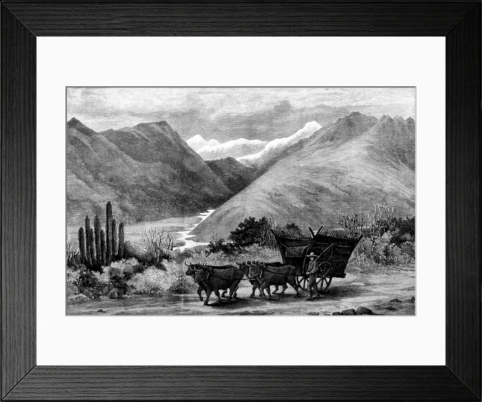 Framed Print : Meeting of the Three Rivers, Baths of Canquenes, Chile, 1890. Creator: Unknown Framed Print : Meeting of the Three Rivers, Baths of Canquenes, Chile, 1890. Creator: Unknown