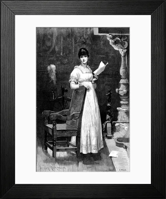 Framed Print : News from Abroad, by Davidson Knowles, 1890. Creator: R. Taylor Framed Print : News from Abroad, by Davidson Knowles, 1890. Creator: R. Taylor