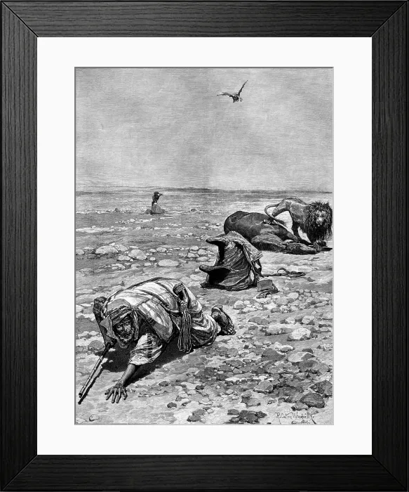 Framed Print : In the Desert, 1890. Creator: Richard Caton Woodville II Framed Print : In the Desert, 1890. Creator: Richard Caton Woodville II