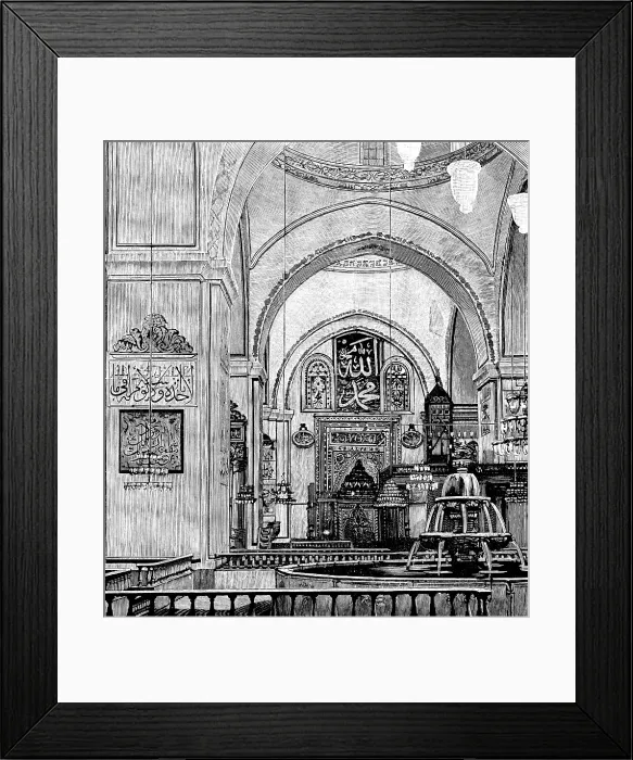 Framed Print : Broussa, in Asia Minor, the ancient Turkish capital: Mosque of Oulou Djami, 1890. Creator: Unknown Framed Print : Broussa, in Asia Minor, the ancient Turkish capital: Mosque of Oulou Djami, 1890. Creator: Unknown