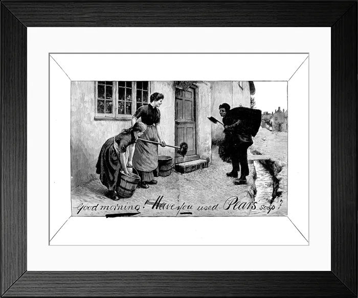 Framed Print : Advertisement for Pears Soap, 1890. Creator: Unknown Framed Print : Advertisement for Pears Soap, 1890. Creator: Unknown