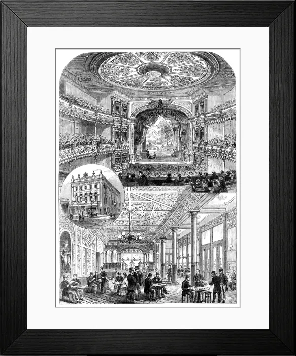 Framed Print : The Victoria Coffee Palace and Music Hall, Waterloo-Road, Lambeth, 1890. Creator: Unknown Framed Print : The Victoria Coffee Palace and Music Hall, Waterloo-Road, Lambeth, 1890. Creator: Unknown