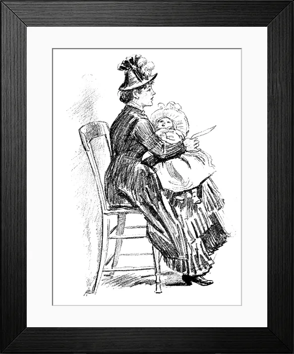 Framed Print : Sketches at the General Register Office, Somerset House: The Girl He Left Behind Him, 1890. Creator: Unknown Framed Print : Sketches at the General Register Office, Somerset House: The Girl He Left Behind Him, 1890. Creator: Unknown