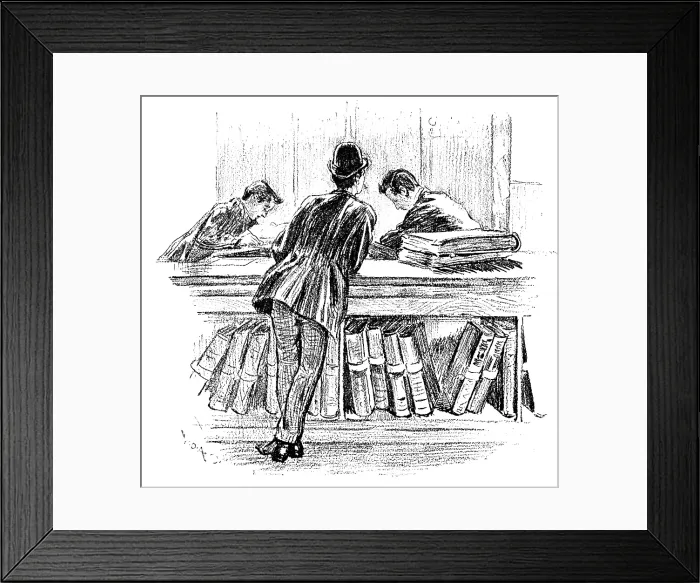 Framed Print : Sketches at the General Register Office, Somerset House: From the Inquiry Office, 1890. Creator: Unknown