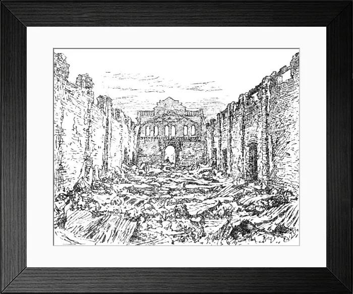 Framed Print : Ruins of the Globe Theatre, Johannesburg, after the fire, 1890. Creator: Unknown Framed Print : Ruins of the Globe Theatre, Johannesburg, after the fire, 1890. Creator: Unknown