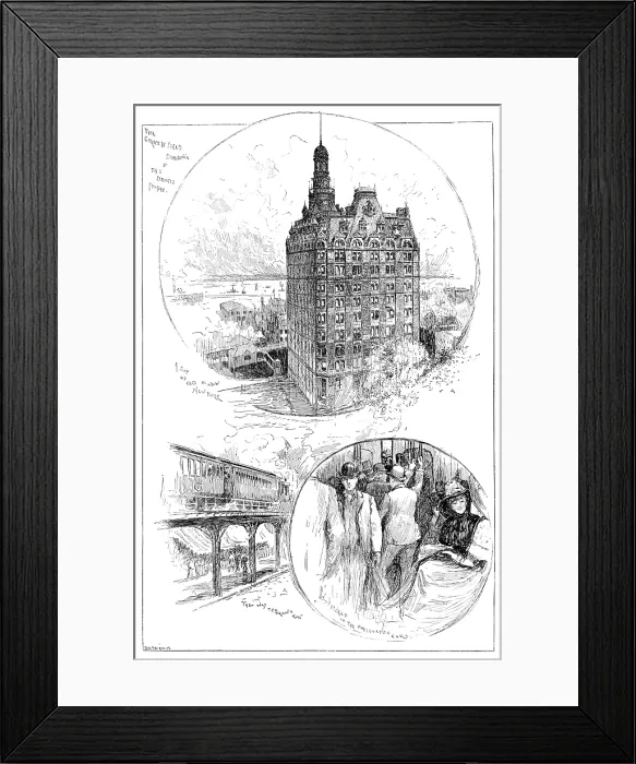 Framed Print : America revisited by our Special Artist: Sketches in New York, 1890. Creator: Unknown Framed Print : America revisited by our Special Artist: Sketches in New York, 1890. Creator: Unknown
