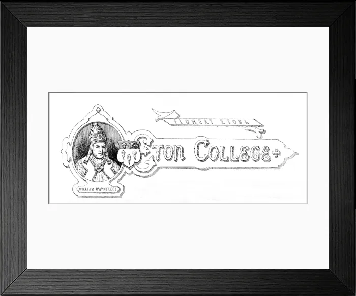 Framed Print : The Great Schools of England: No. 1 - Eton College, 1890. Creator: Unknown Framed Print : The Great Schools of England: No. 1 - Eton College, 1890. Creator: Unknown