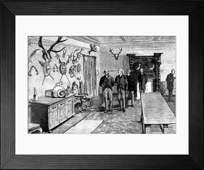 Framed Print : The Forth Bridge: room for the Prince of Wales and the royal party, 1890. Creator: Unknown Framed Print : The Forth Bridge: room for the Prince of Wales and the royal party, 1890. Creator: Unknown
