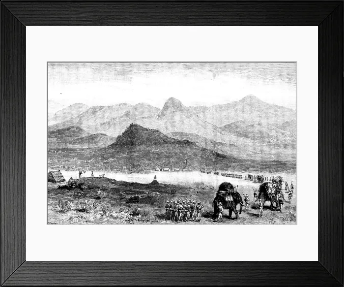 Framed Print : The Chin-Lushai Expedition: view of the Chin Hills from Kolymyo, 1890. Creator: R. Taylor Framed Print : The Chin-Lushai Expedition: view of the Chin Hills from Kolymyo, 1890. Creator: R. Taylor