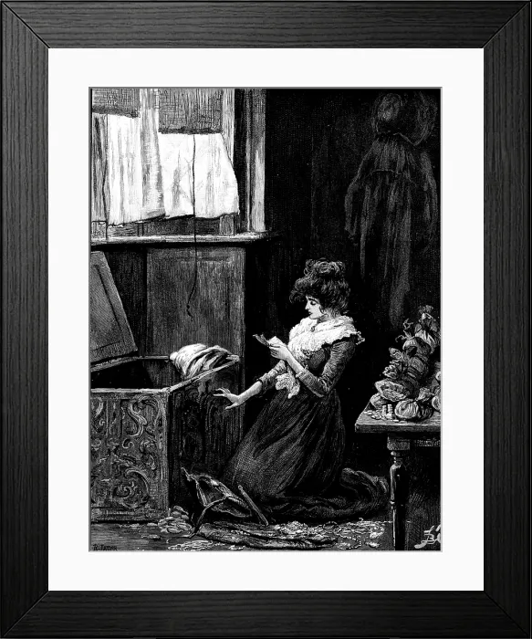 Framed Print : It was a note on the contents of the parcel, written by the owner, 1890. Creator: R. Taylor Framed Print : It was a note on the contents of the parcel, written by the owner, 1890. Creator: R. Taylor