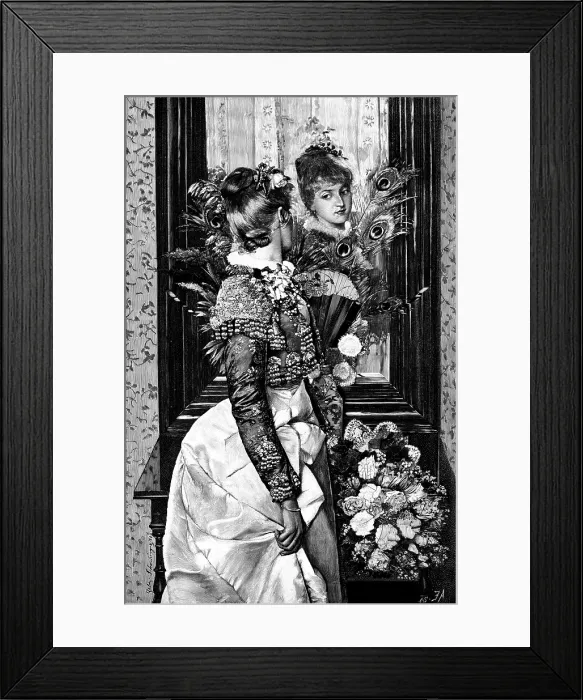 Framed Print : 'Reflections' - picture by G. Schachinger, 1890. Creator: Unknown Framed Print : 'Reflections' - picture by G. Schachinger, 1890. Creator: Unknown