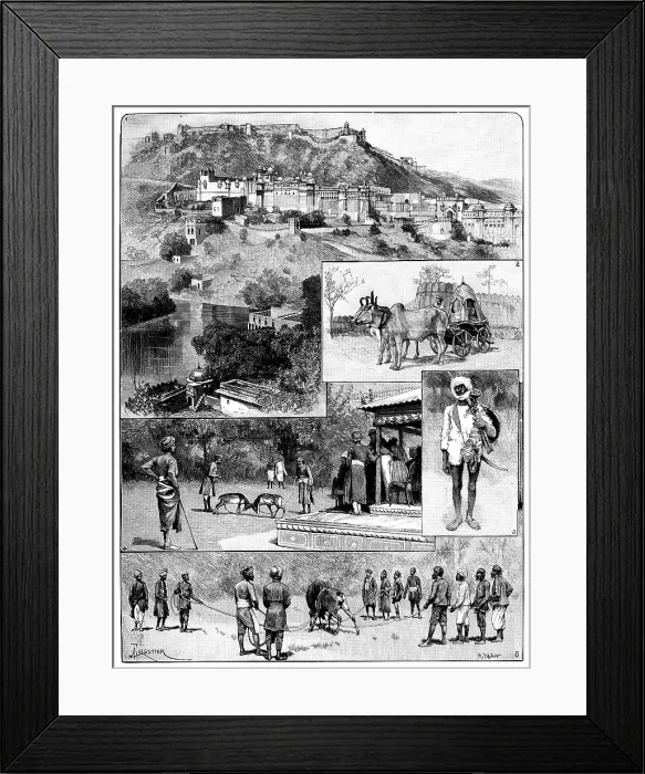 Framed Print : Prince Albert Victor in India: entertainments at Jeypore, 1890. Creator: R. Taylor Framed Print : Prince Albert Victor in India: entertainments at Jeypore, 1890. Creator: R. Taylor