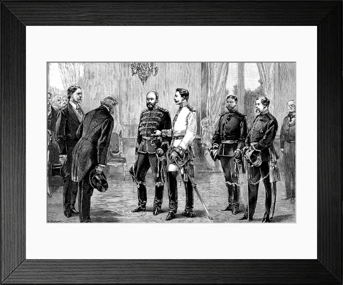 Framed Print : Members of the Labour Conference at Berlin presented to the Prince of Wales, 1890. Creator: R. Taylor