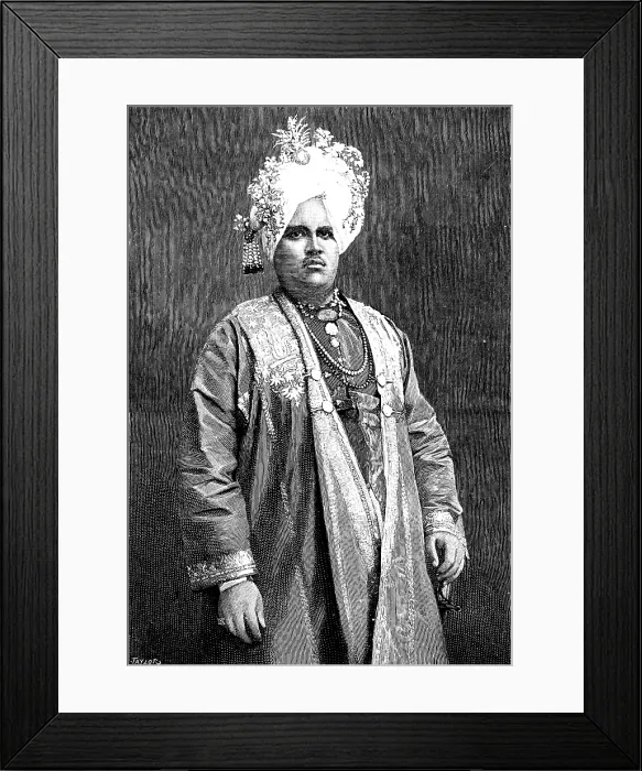 Framed Print : The Maharajah of Kapurthala, Punjaub, 1890. Creator: R. Taylor Framed Print : The Maharajah of Kapurthala, Punjaub, 1890. Creator: R. Taylor