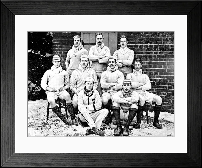 Framed Print : The Oxford and Cambridge Universities Boat-Race - the Cambridge crew, 1890. Creators: Stearn, George Meisenbach Framed Print : The Oxford and Cambridge Universities Boat-Race - the Cambridge crew, 1890. Creators: Stearn, George Meisenbach