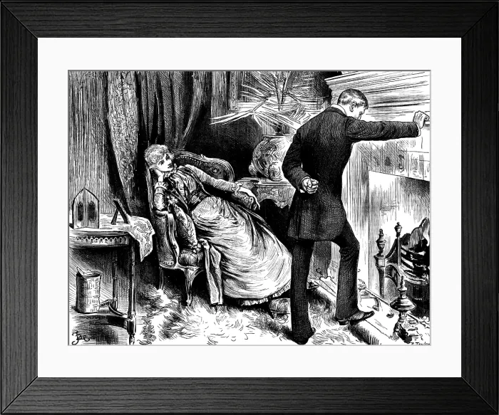 Framed Print : 'Zoe, ' he said at length, without looking at her, 'your impatience makes you unjust', 1890. Creator: R. Taylor Framed Print : 'Zoe, ' he said at length, without looking at her, 'your impatience makes you unjust', 1890. Creator: R. Taylor